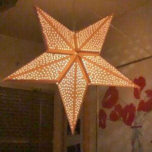 Star Lamp Shade 28” and Corded Light Set by IKEA Strala.